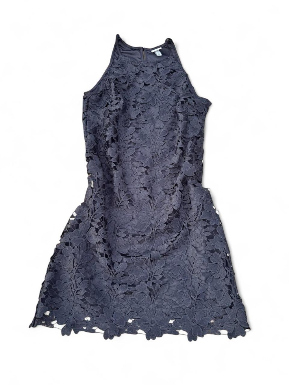 Black Lace Halter Dress